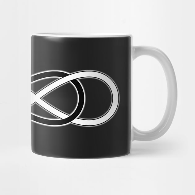 Spirit Symbol INFINITY DOUBLE LEMNISCATE BLACK WHITE by EDDArt